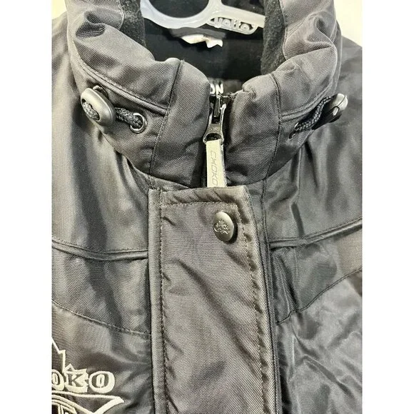 VTG Choko Men’s Snowmobile Bomber Jacket M Black Insulated Powersports 🤍 - Picture 8 of 14